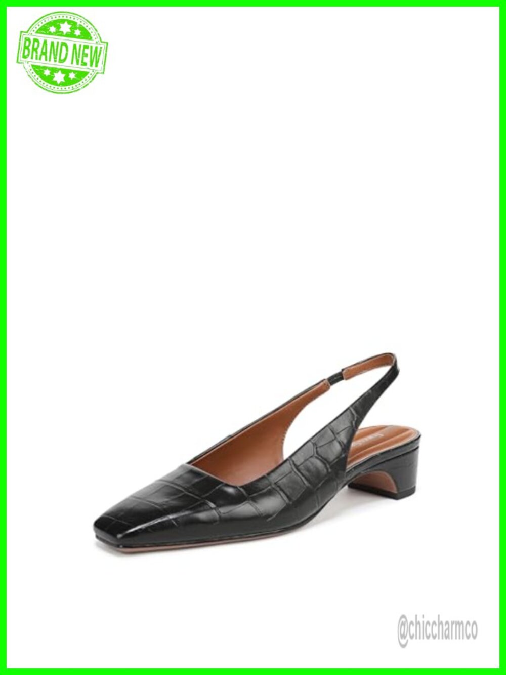Lyanna Slingback Pump with Block Heel and Square Toe – 1.6 inch Heel